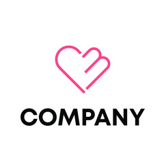 B heart logo design