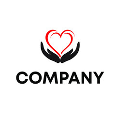 heart with hand logo