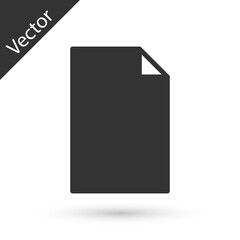 Grey Empty document icon isolated on white background. Checklist icon. Business concept. Vector.