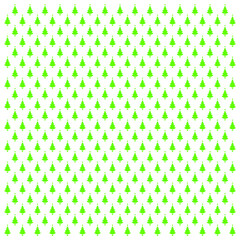Merry Christmas card pattern, green background with Christmas trees