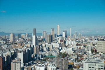 Fototapeta premium 【東京都】文京区シビックセンターより上野方面【2020冬】