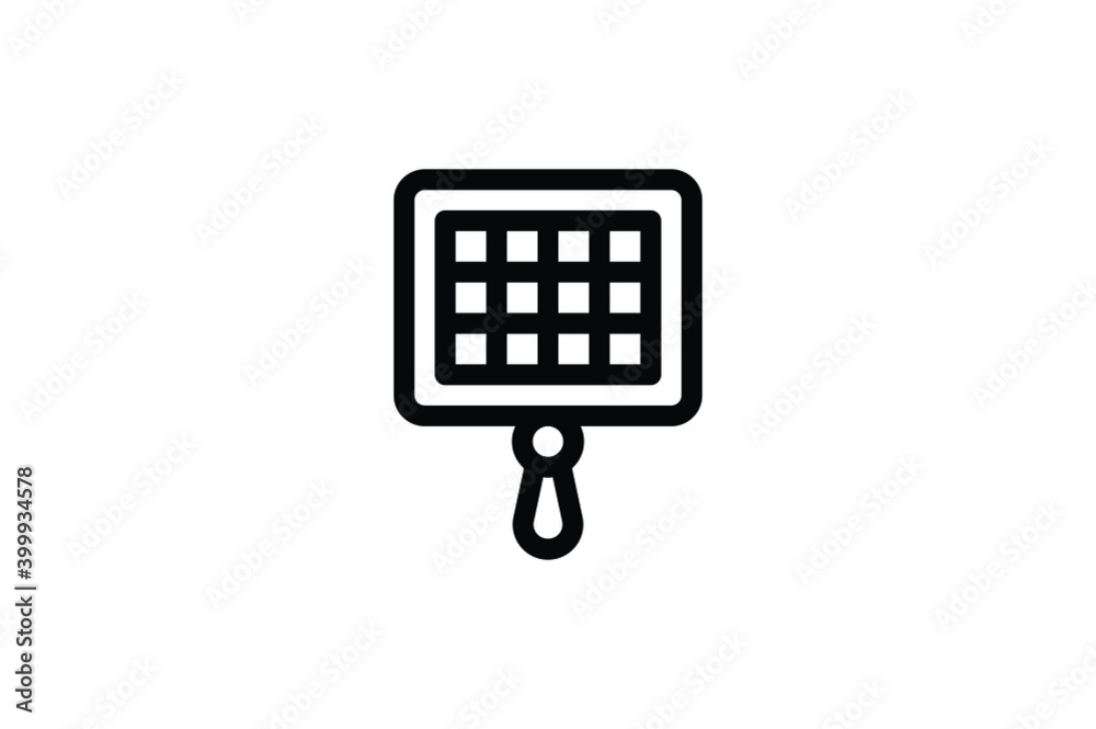 Wall mural kitchen outline icon - roast tool