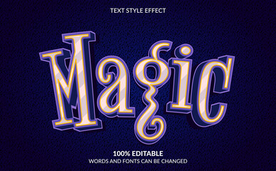 Editable text effect, Magic text style