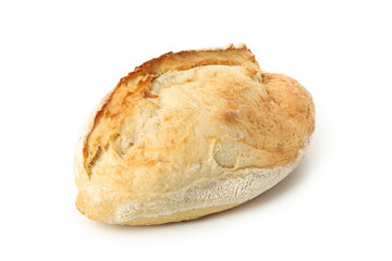 Fresh baked bread isolated on white background