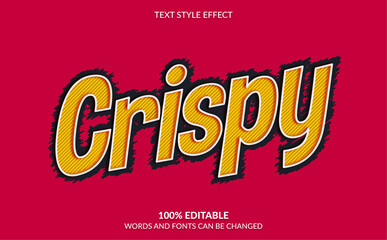 Editable text effect, Crispy text style