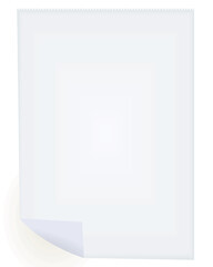 White empty note. vector illustration