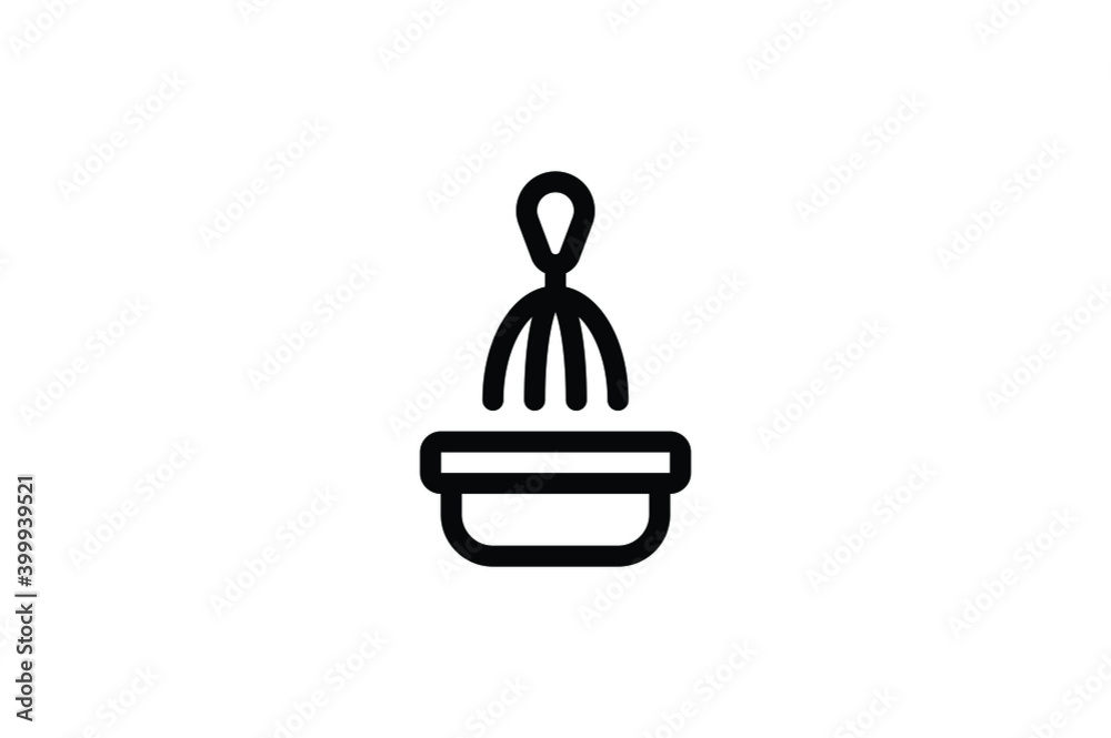 Sticker kitchen outline icon - mixer