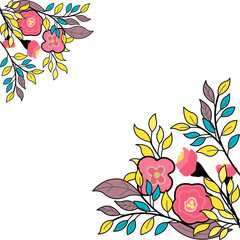 bouquet flower for corner ornament