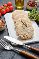 Semifinished chicken cutlet in breading