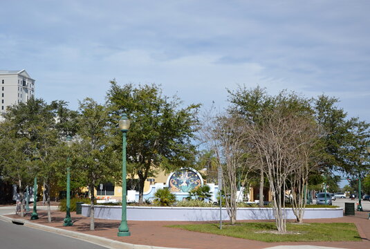 Park In Downtown Sarasota Am Golf Von Mexico, Florida