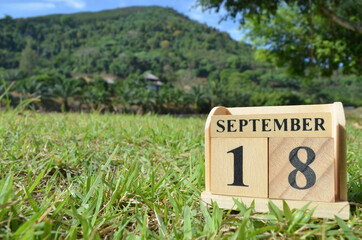 September 18, Country background for your business, empty cover background.