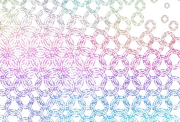 Light multicolor, rainbow vector texture with disks.