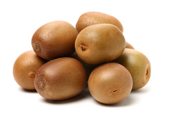 golden kiwi (Actinidia chinensis) on white background