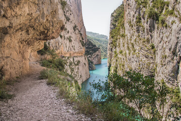 Beautiful Mont-rebei Canyon in Catalonia