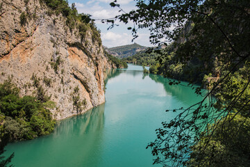 Beautiful Mont-rebei Canyon in Catalonia