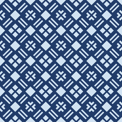Japanese Square Diamond Weave Vector Seamless Pattern