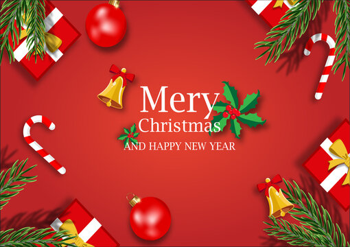 Illustration of vector graphic mery christmas and happy new year2