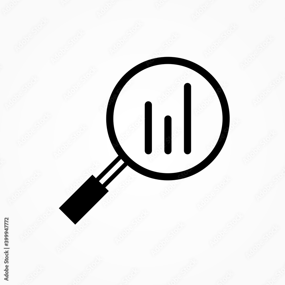 Wall mural search graph icon