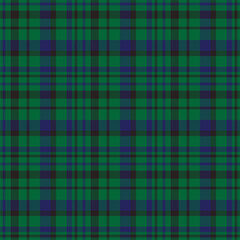 Plaid seamless pattern. Vector background of textile ornament. Flat fabric design.