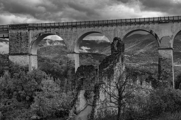 Isernia, Molise, ruins of the Celestial Convent of S. Spirito.  View.