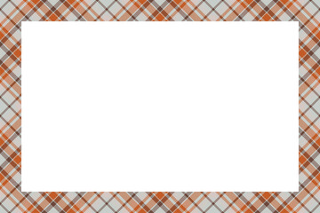 Vintage frame vector. Scottish border pattern retro style. Tartan plaid ornament.