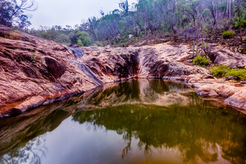 Waterfall Creek Rock Pools in a Rainy Day