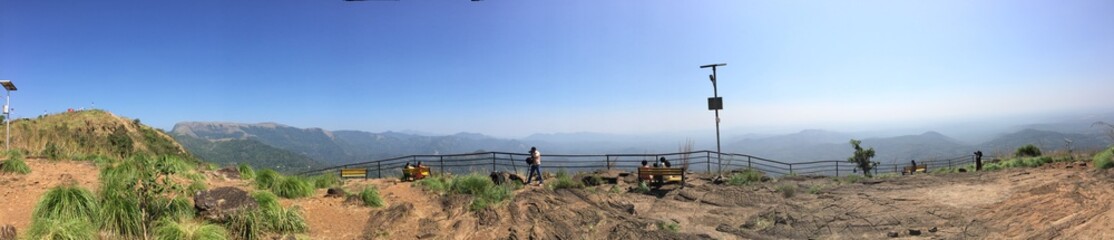 Panoramic view from hill top - Palakkayam Thattu