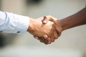 handshake of two african men