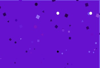 Light Purple vector backdrop with lines, circles, rhombus.