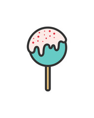 sweet lollipops ice cream candy illustration