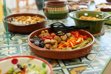 Spanish food counter display