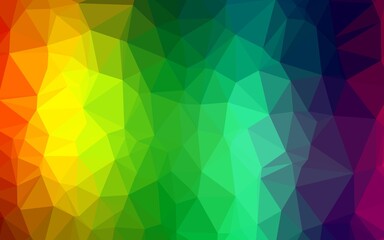 Obraz premium Dark Multicolor, Rainbow vector polygon abstract layout.