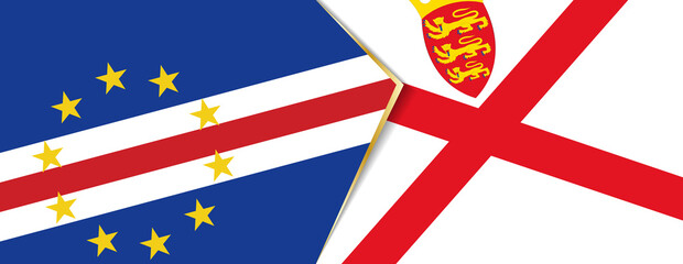Cape Verde and Jersey flags, two vector flags.