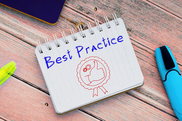 Best practice phrase on the page.