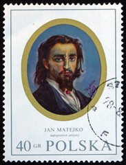 Postage stamp Poland 1970 self-portrait, by Jan Matejko