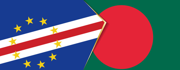 Cape Verde and Bangladesh flags, two vector flags.