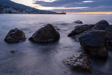 Morning view of the Yalta embankment