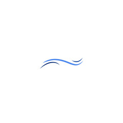 Fototapeta na wymiar Blue River design sign, symbol, logo art isolated on white