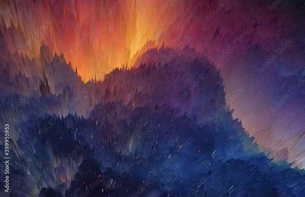Wall mural abstract color universe explosion cool creative pattern background art