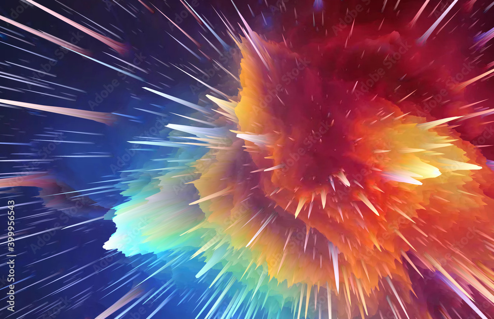 Wall mural abstract color universe explosion cool creative pattern background art