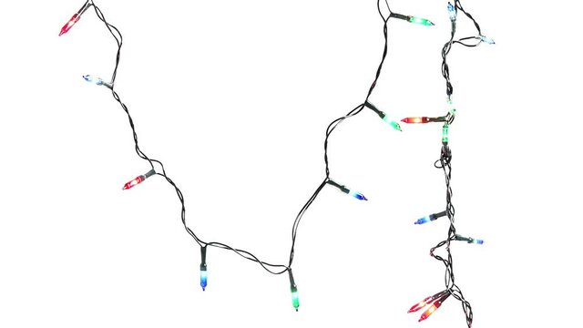 Christmas lights isolated on white background
