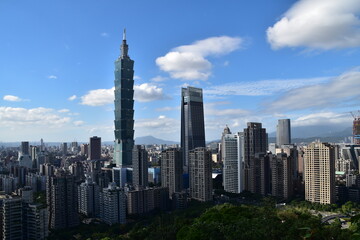 Fototapeta na wymiar The view of Taipei in Taiwan