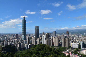 Fototapeta na wymiar The view of Taipei in Taiwan