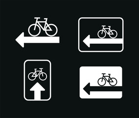 Vector image. Icon of a bicycle road.