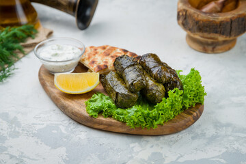 Dolma with meat, greek style kitchen