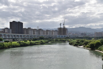 Fototapeta premium The view of Taipei City