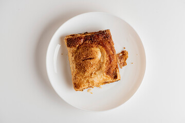 Breakfast pastry. Breads. Classic American bread. Bread made with bananas, walnuts sugar and butter. Baked to a golden brown and served with fresh banana slices and butter. 