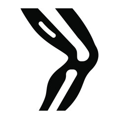 
A reflexive knee joint icon in solid style

