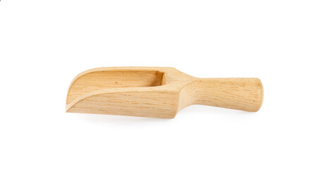 Wooden scoop an isolated on white background