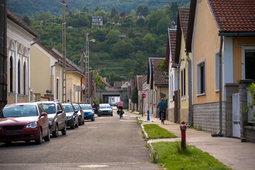 Street in Nagymaros town, Hungary